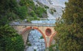 Ponti di Vara, famous ancient bridge over the Fantiscritti marble quarries Royalty Free Stock Photo