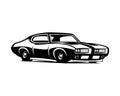 Pontiac GTO Judge car logo. American Muscle Car Graphics. Royalty Free Stock Photo