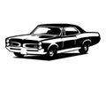 Pontiac gto judge car logo - vector illustration, emblem design on a white background looking from the side. Royalty Free Stock Photo