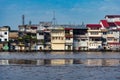 Kapuas river and the old buildings Royalty Free Stock Photo