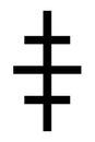 Pontifical cross symbol icon