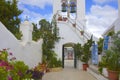 Pontikonisi island and Church of Pantokrator, Corfu Royalty Free Stock Photo