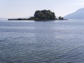 Pontikonisi Island on the island of Corfu in Greece Royalty Free Stock Photo