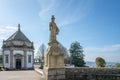 Pontius Pilate Statue at Temple Forecourt at Sanctuary of Bom Jesus do Monte - Braga, Portugal Royalty Free Stock Photo