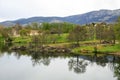 Ponton Reservoir the river eresma in Segovia