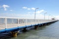 Pontoon bridge at the Black Sea Royalty Free Stock Photo