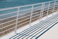 Pontoon, bridge over the sea with shade Royalty Free Stock Photo