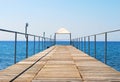 Pontoon Bridge to the Sea Royalty Free Stock Photo