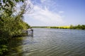 Pontoon on a lake