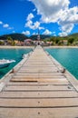 Pontoon from martinique anse d`arlet Royalty Free Stock Photo