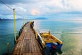 Pontoon over black sea, Crimea Royalty Free Stock Photo