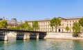 Ponts the Arts and view fragment of Louvre buildings