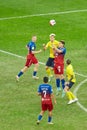 Pontus Almqvist of FC Rostov battle for the ball with Igor Diveev of CSKA Moscow