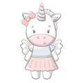 Pony cute print. Sweet baby girl shower card. Royalty Free Stock Photo