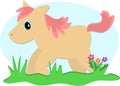 Pony Horse Romping in the Grass