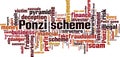 Ponzi scheme word cloud Royalty Free Stock Photo