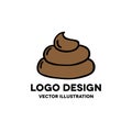 Poo doodle icon Royalty Free Stock Photo