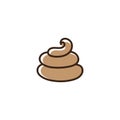 Poo icon illustration design