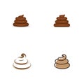 Poo icon illustration design