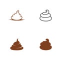 Poo icon illustration design