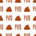 Poo seamless pattern