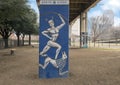 Pooch-themed art in Bark Park Central, Deep Ellum, Texas