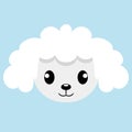 Poodle head vector illustration in flat style Royalty Free Stock Photo
