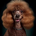 Poodle. Portrait of a poodle dog. ai generated. Dog portrait