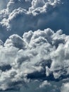 Poofy Clouds in the Sky Royalty Free Stock Photo