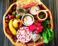 Pooja thali decoration with flowers