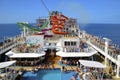 Pool area of A Norwegian Cruise ship