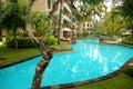 Pool in balinese resort Royalty Free Stock Photo