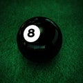 Pool ball number eight Royalty Free Stock Photo