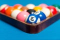 Pool Balls In Rack Royalty Free Stock Photo