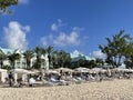 Pool and Beach at The Westin Grand Cayman Seven Mile Beach Resort & Spa in Grand Cayman, Cayman Islands Royalty Free Stock Photo