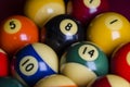 Pool Billiard Balls close up Royalty Free Stock Photo