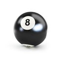 Pool black ball number eight Royalty Free Stock Photo