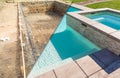 Before and After Pool Build Construction Site Royalty Free Stock Photo