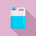 Pool chlorine canister icon, flat style