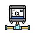 pool chlorine generator color icon vector illustration