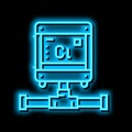 pool chlorine generator neon glow icon illustration