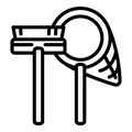 Pool clean equipment icon, outline style