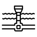 Pool clean system icon, outline style