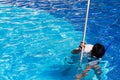 Pool cleaning Royalty Free Stock Photo