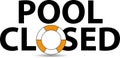 pool closed on white Royalty Free Stock Photo