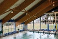 Pool complex Delfin in Ustrzyki Dolne. Poland Royalty Free Stock Photo
