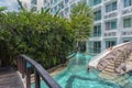 Pool in the condominium courtyard Amazon Royalty Free Stock Photo