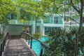 Pool in the condominium courtyard Amazon Royalty Free Stock Photo