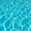 Pool, creating intricate patterns of light and shadow on a turquoise Royalty Free Stock Photo