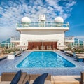 Pool on a cruise ship Royalty Free Stock Photo
